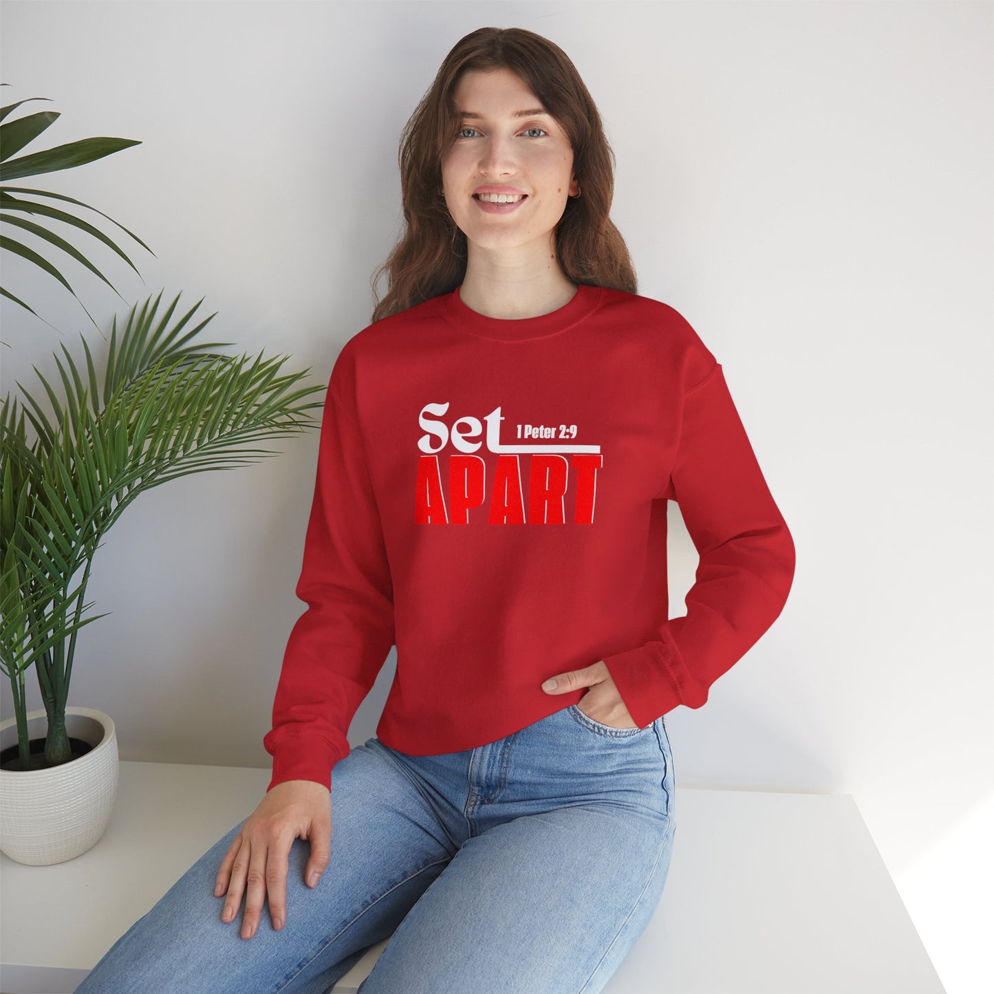 Set Apart Unisex Sweatshirt with Bold Lines Design