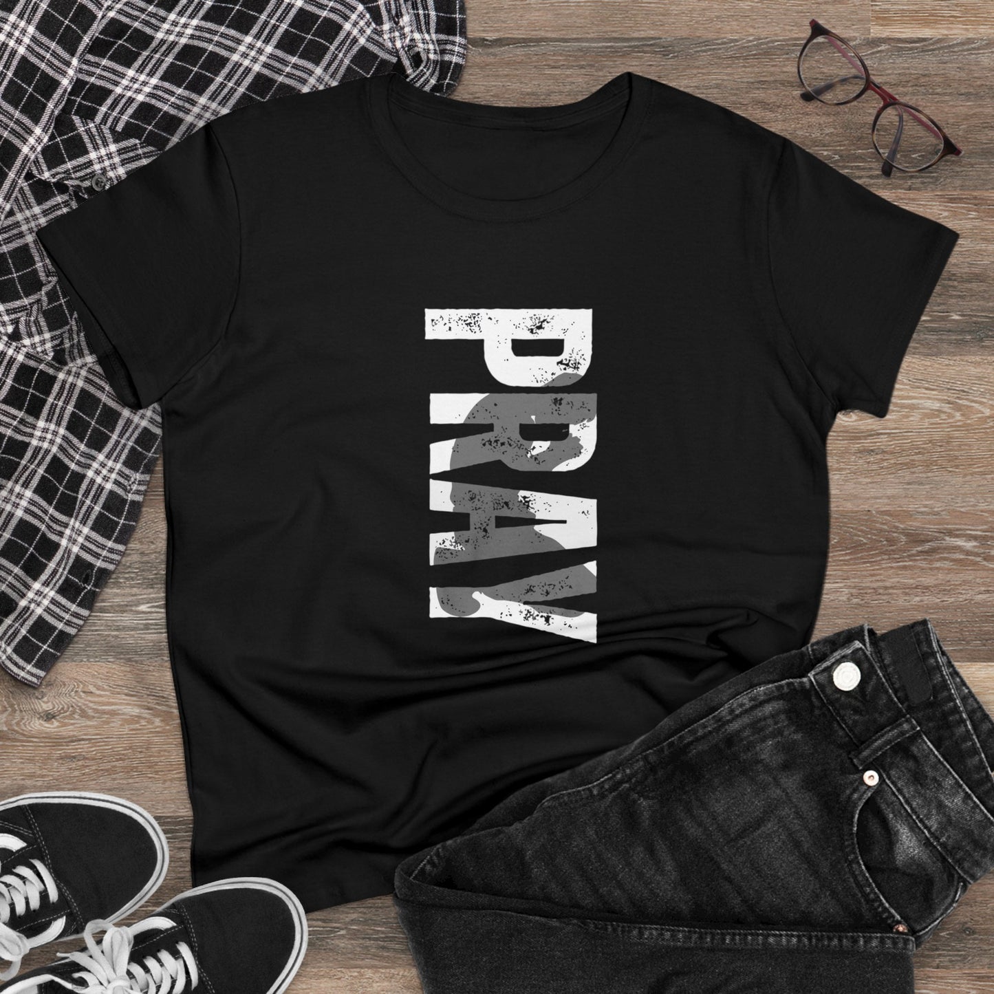 Pray Women's Midweight Cotton Tee