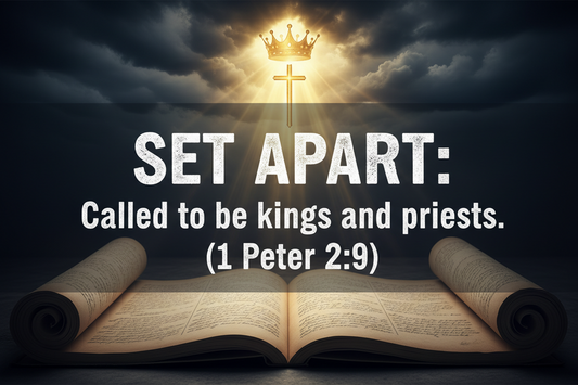 Set Apart: Called to be kings and priests. Reference Scripture is1 Peter 2:9