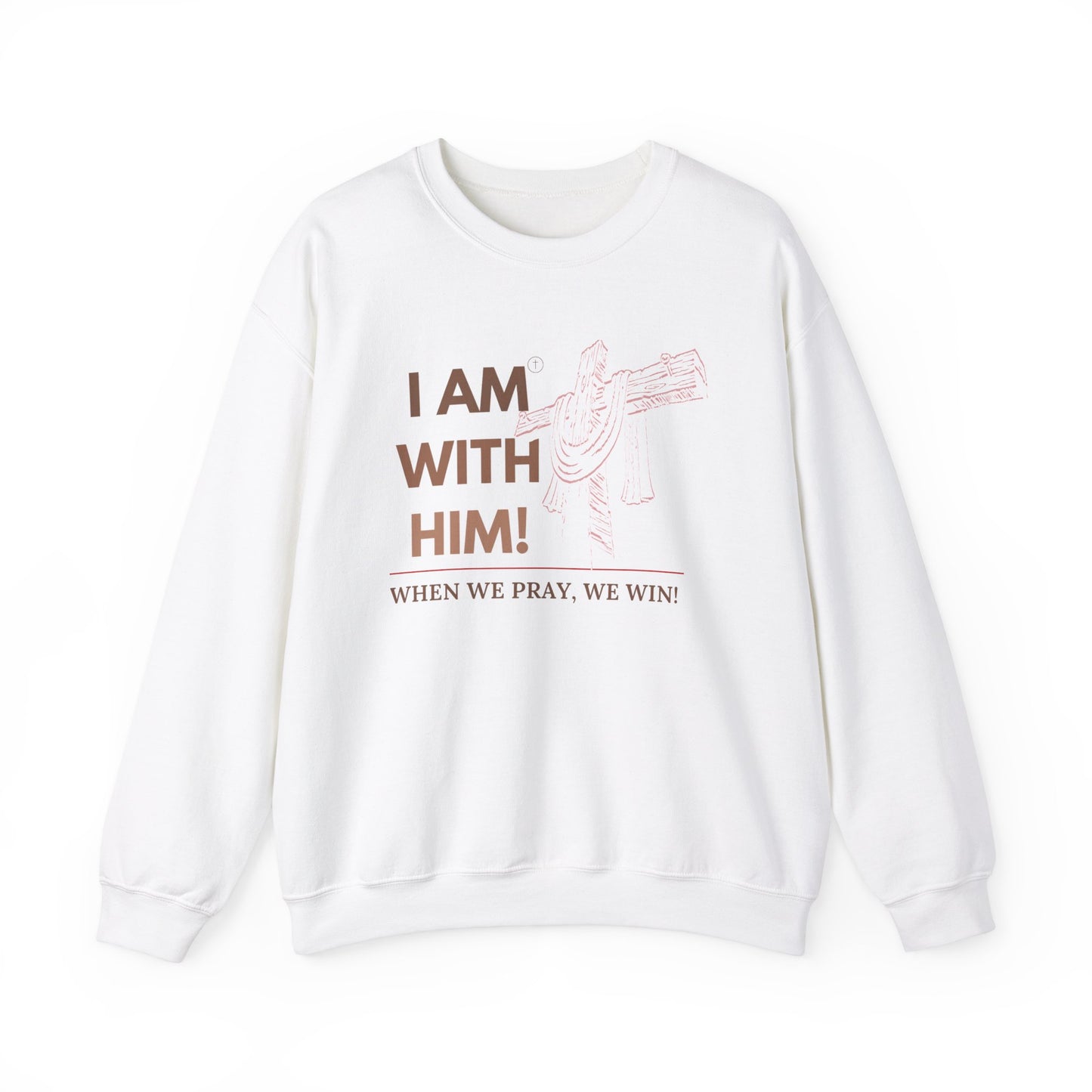 I AM WITH HIM Heavy Blend™ Crewneck Sweatshirt