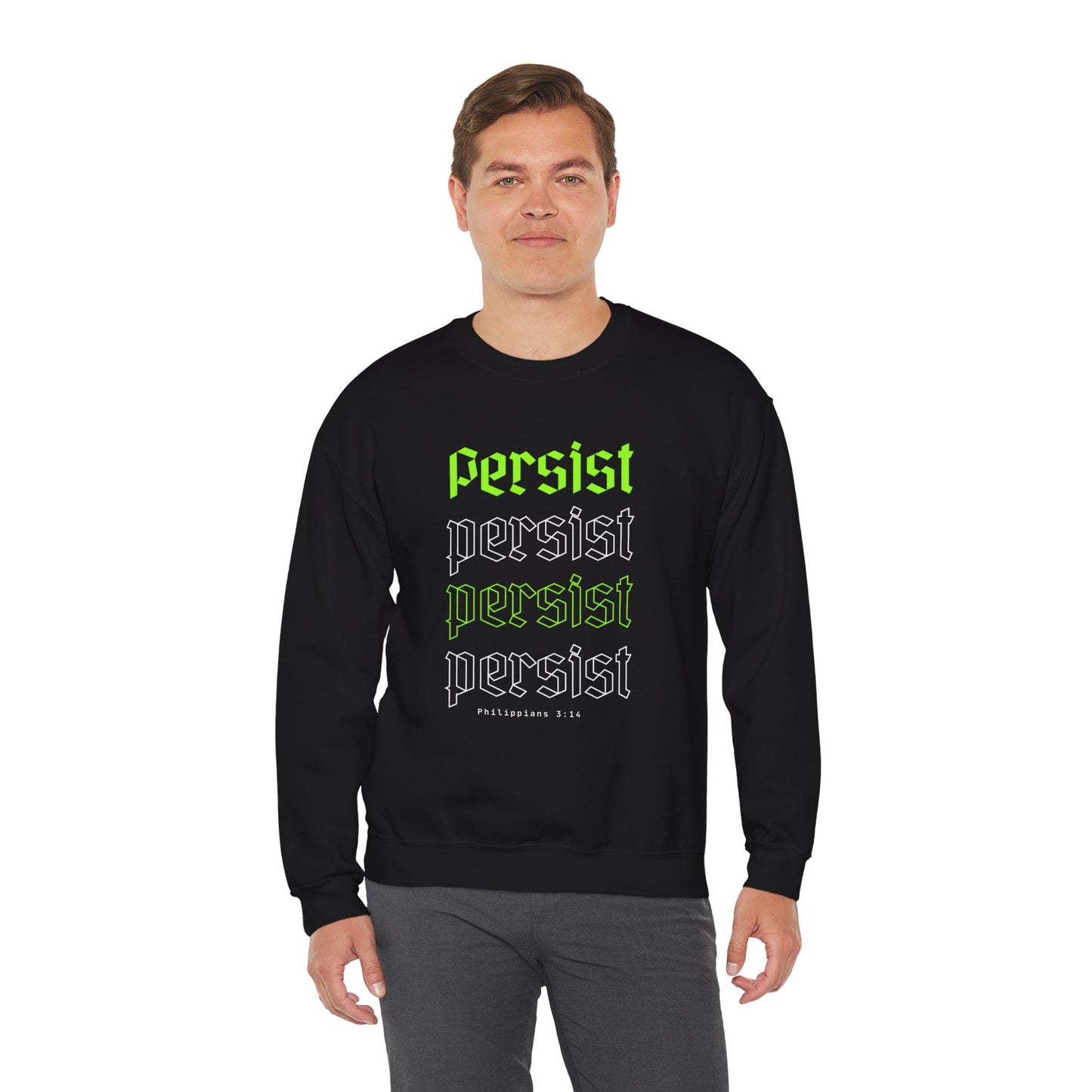 Persist | Philippians 3:14 Heavy Blend™ Crewneck Sweatshirt