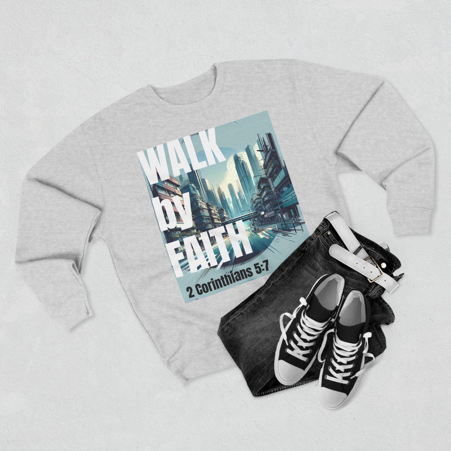 Walk by faith Crewneck Christian Sweatshirt