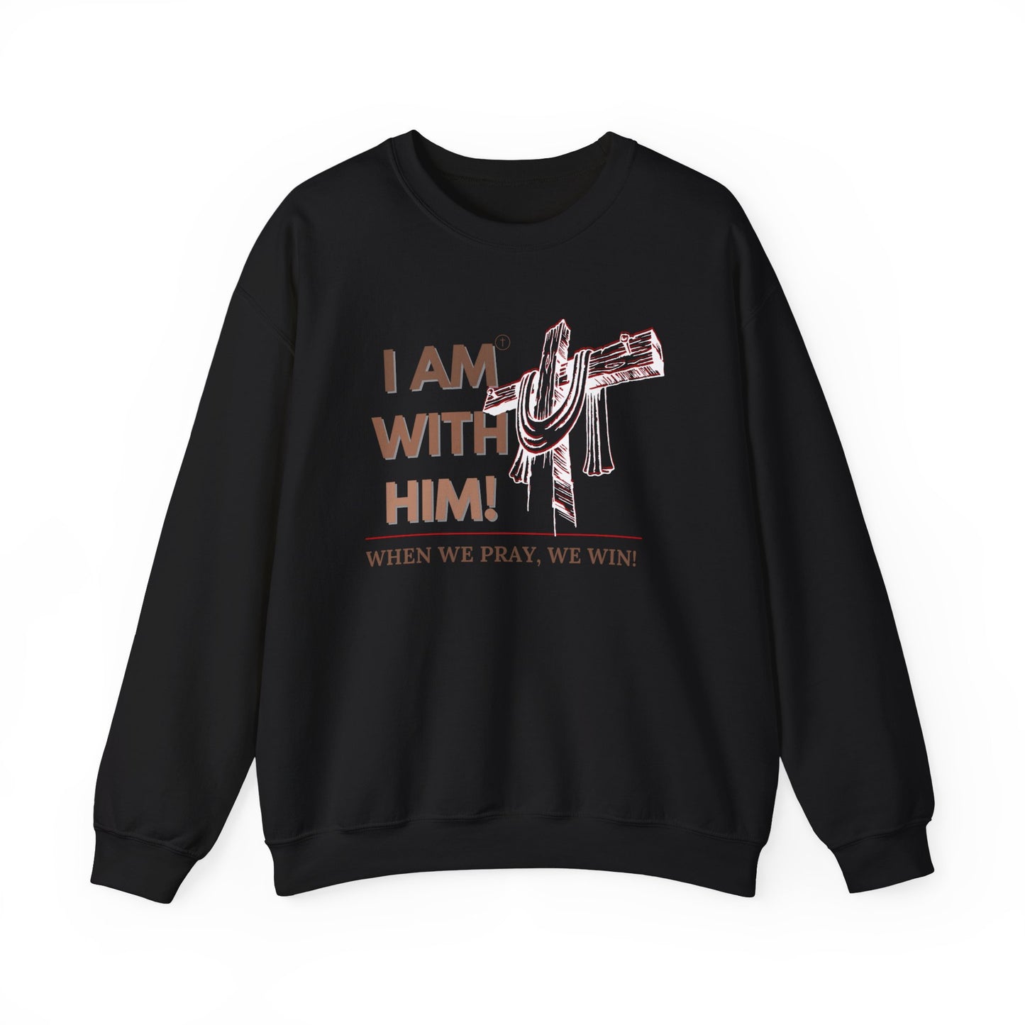 I AM WITH HIM Heavy Blend™ Crewneck Sweatshirt