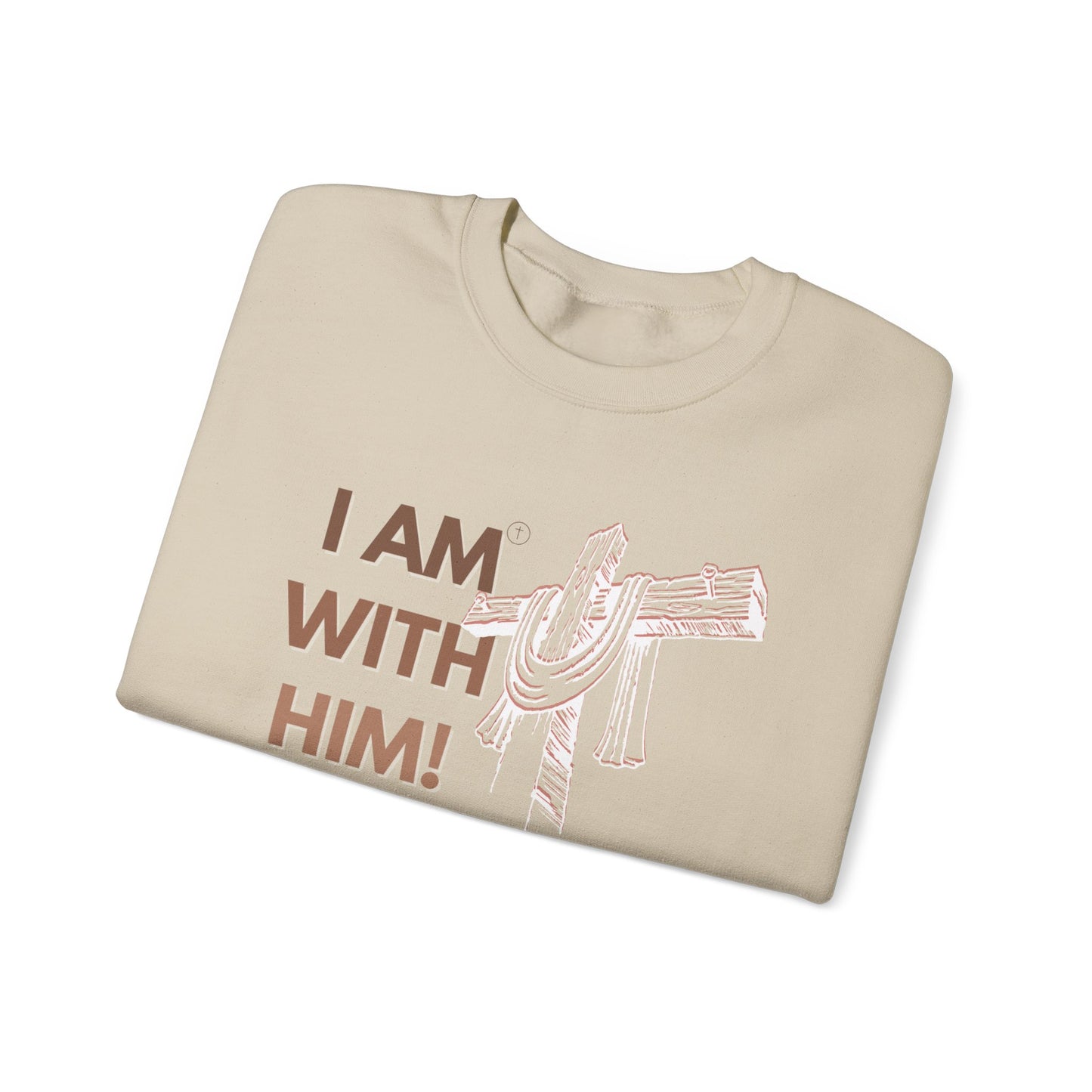 I AM WITH HIM Heavy Blend™ Crewneck Sweatshirt