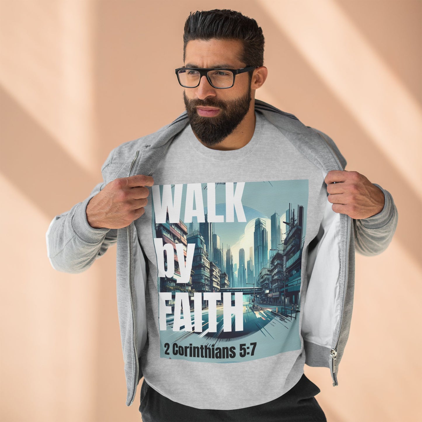 Walk by faith Crewneck Christian Sweatshirt