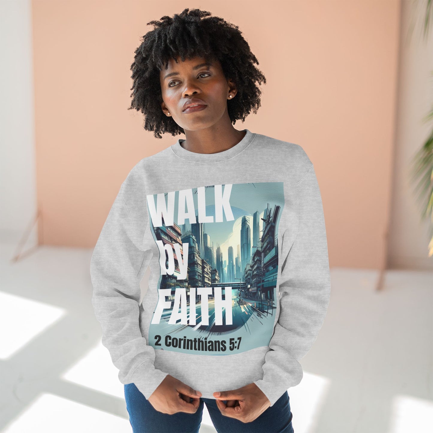 Walk by faith Crewneck Christian Sweatshirt