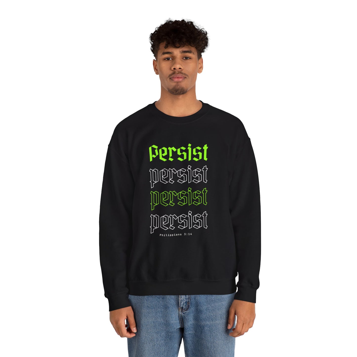 Persist | Philippians 3:14 Heavy Blend™ Crewneck Sweatshirt