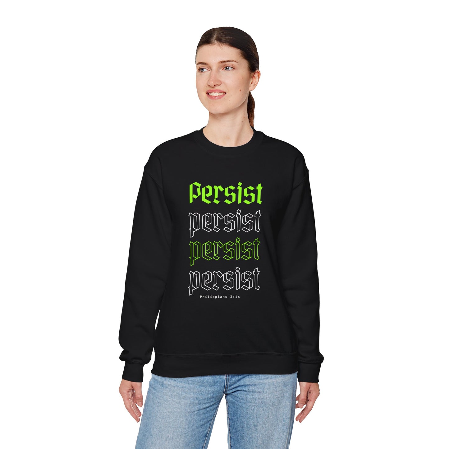 Persist | Philippians 3:14 Heavy Blend™ Crewneck Sweatshirt