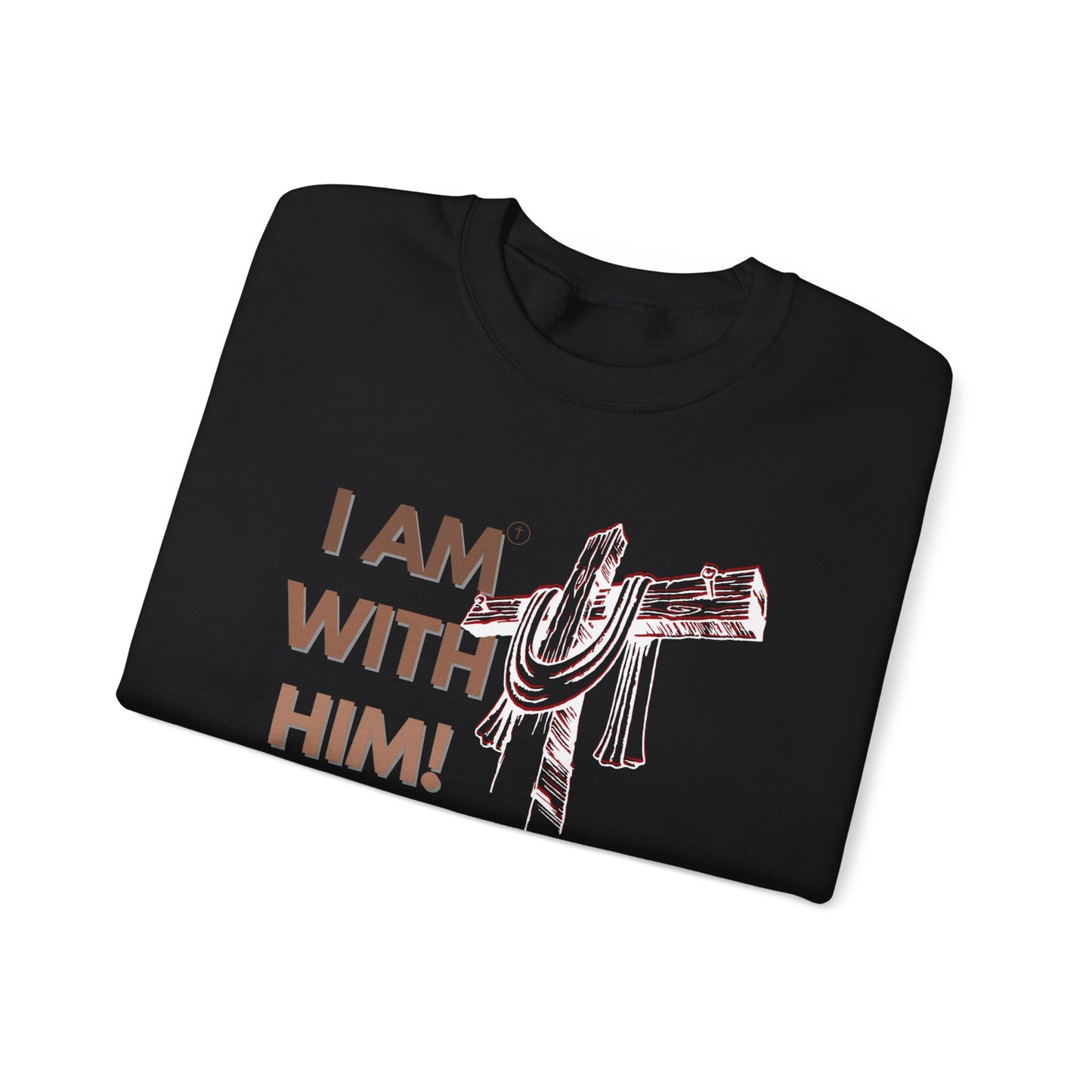 I AM WITH HIM Heavy Blend™ Crewneck Sweatshirt