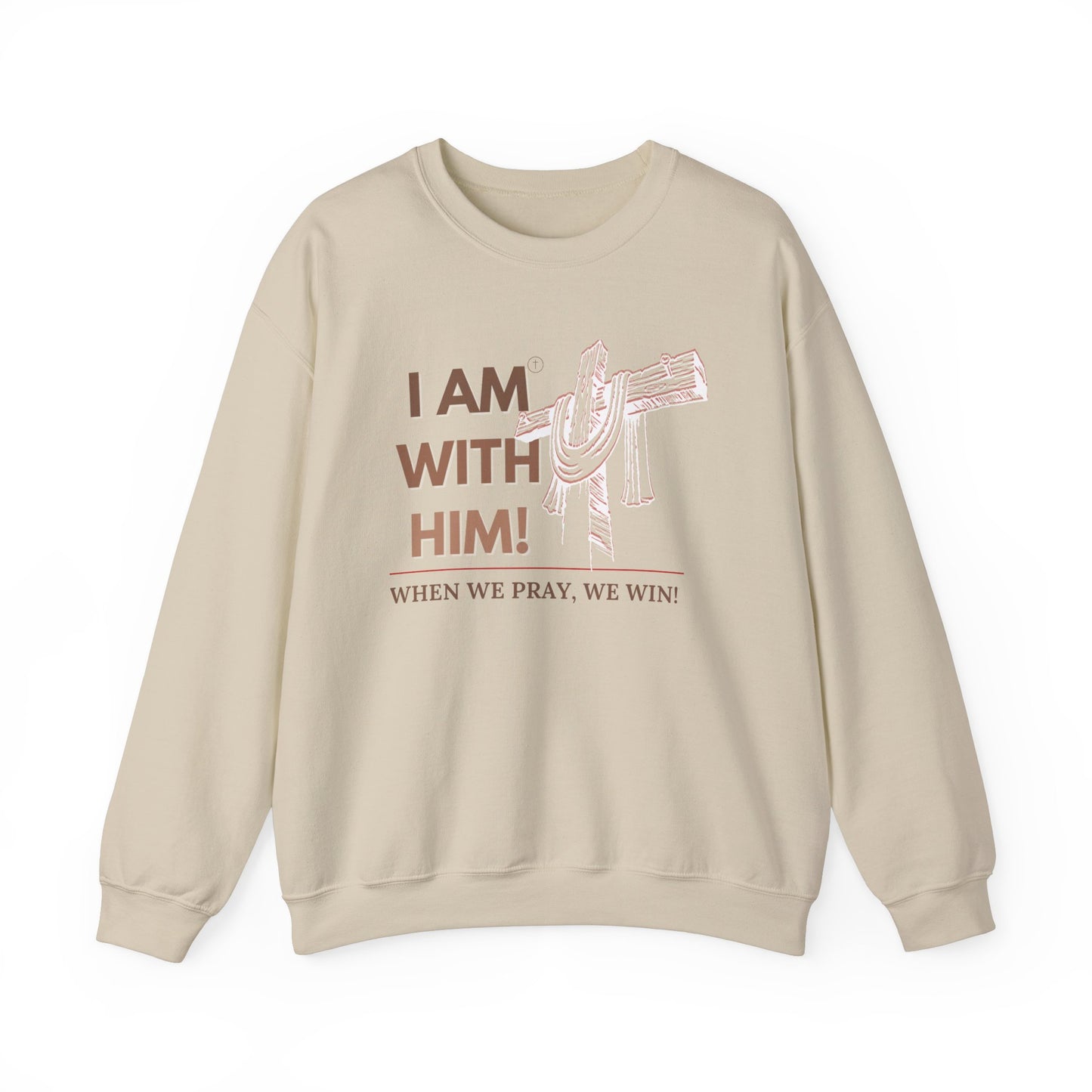 I AM WITH HIM Heavy Blend™ Crewneck Sweatshirt